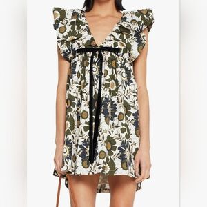 NWOT Darling Boho Babydoll Floral Mini Dress. Size Small.